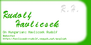 rudolf havlicsek business card